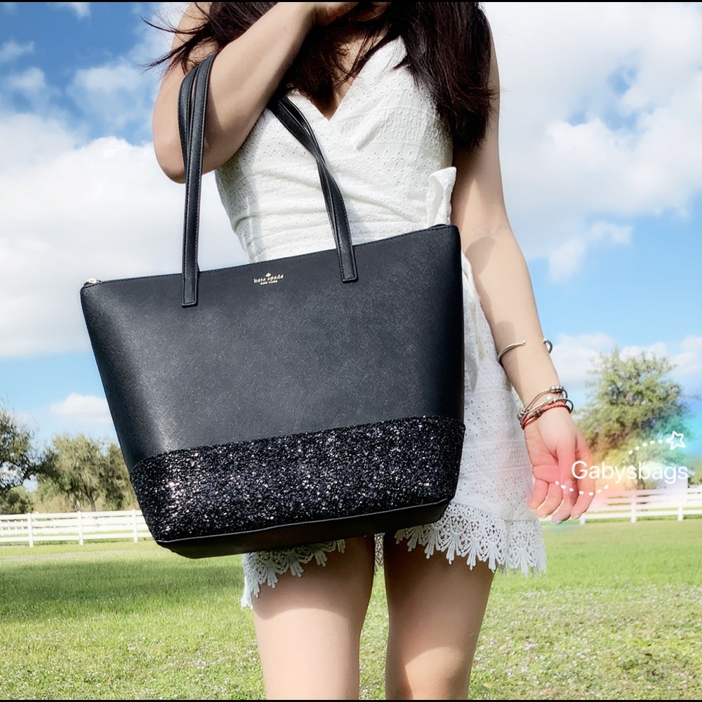 ✨NWT Kate Spade Tote & Wallet SET Glitter - Picture 5 of 8